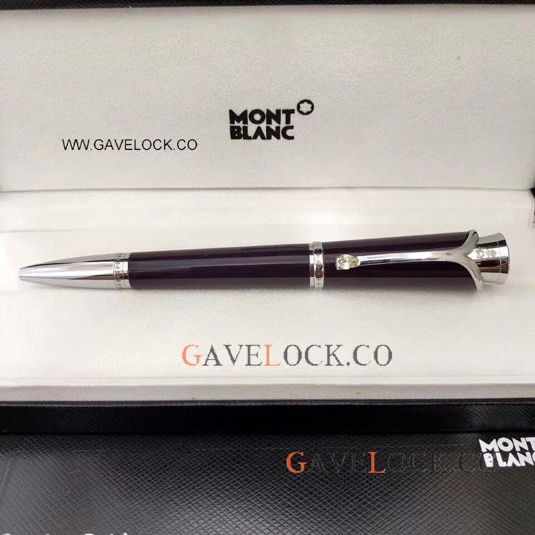 Copy Montblanc Princess Grace de Monaco Ballpoint Purple Barrel